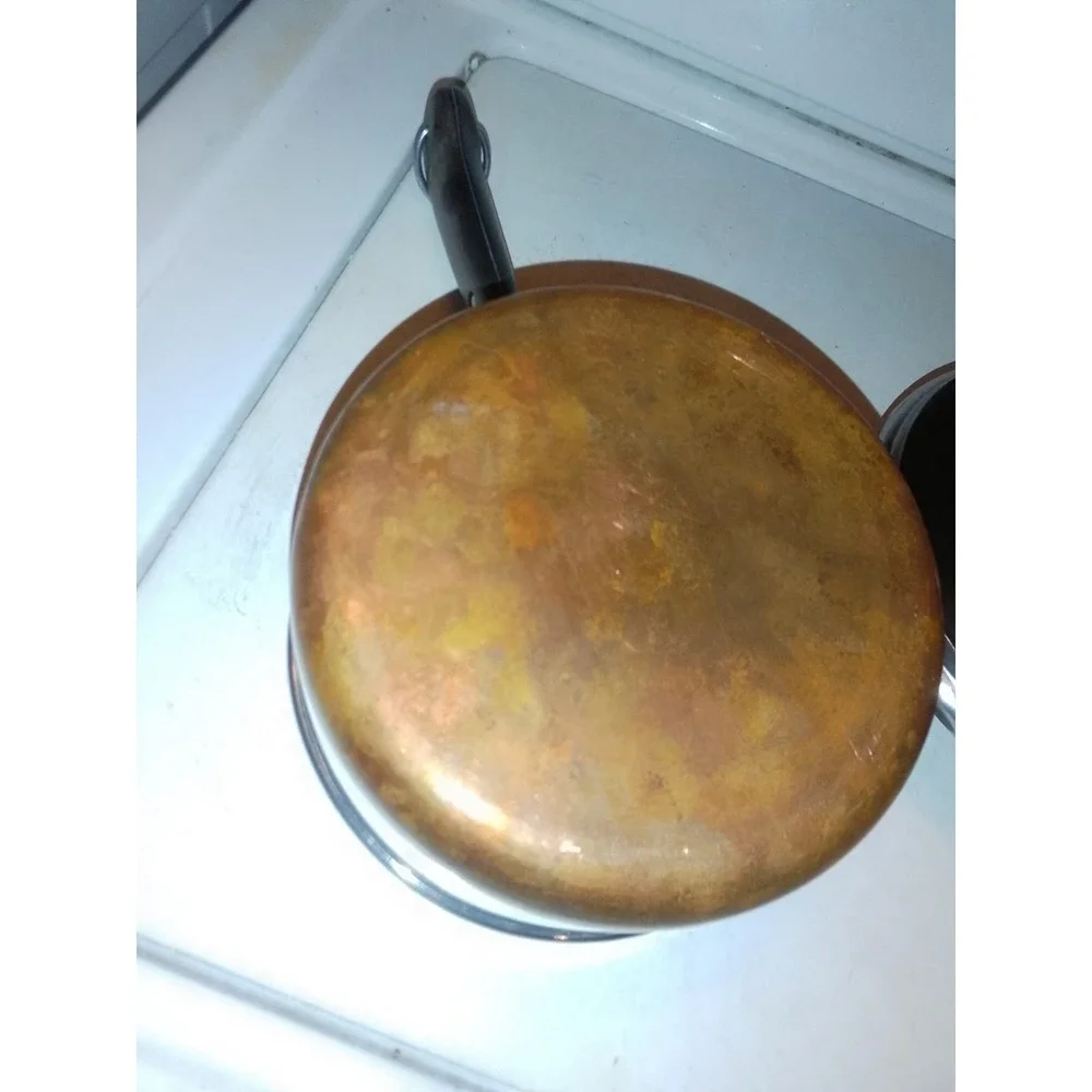 Vintage Revere Ware Cooper Bottom  Pan With Lid 2 QUART 7